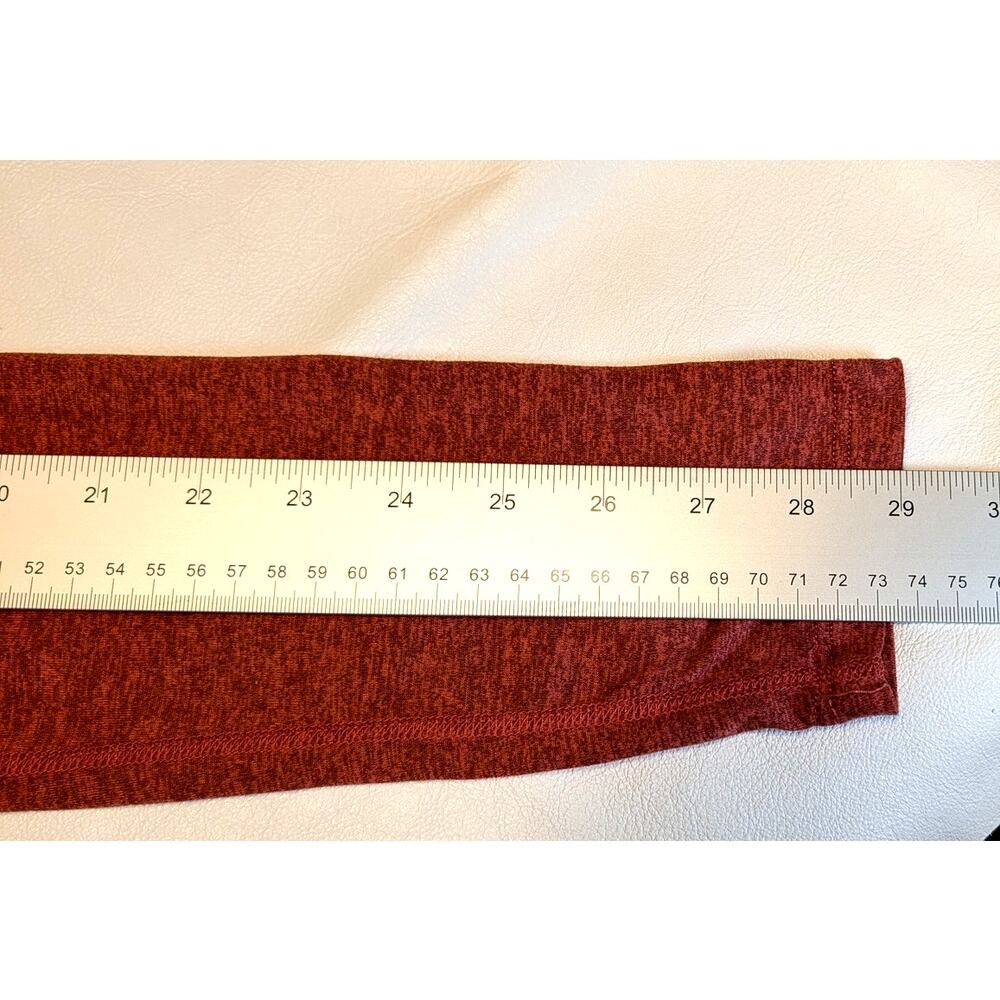 Rabbit Running Men's Small Rust Red Heather Long Sleeve Performance Shirt - Picture 6 of 10